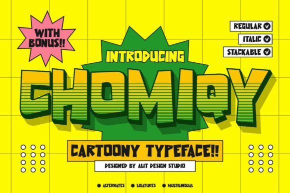 Chomiqy: A Playful Display Font That Stops Scrolling