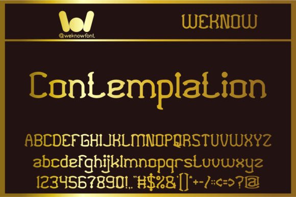 Contemplation: A Modern Gothic Display Font for Thoughtful Design