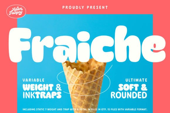 Fraiche: A Cheerful Display Typeface for Joyful Digital Branding