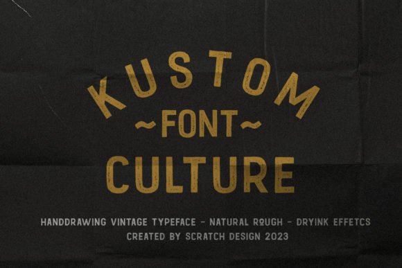 Kustom Culture: A Vintage Display Font for Editorial Impact