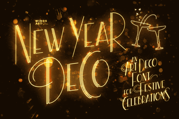 New Year Deco: An Art Deco Display Font with Quiet Confidence