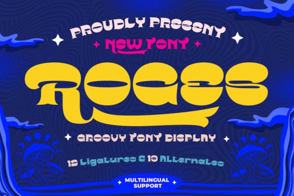 Roges: A Trippy Hippie Retro Font for Editorial Charm